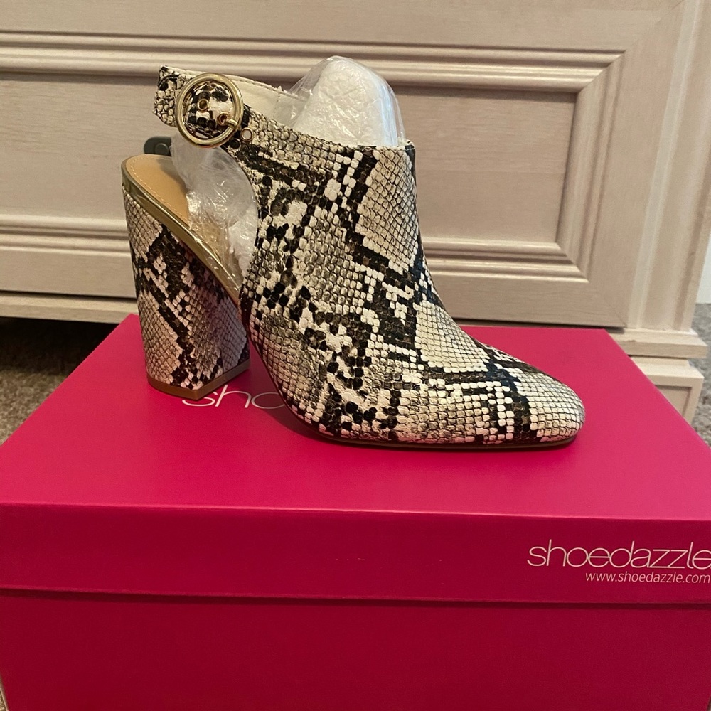 Snakeskin Booties (Never Worn!)